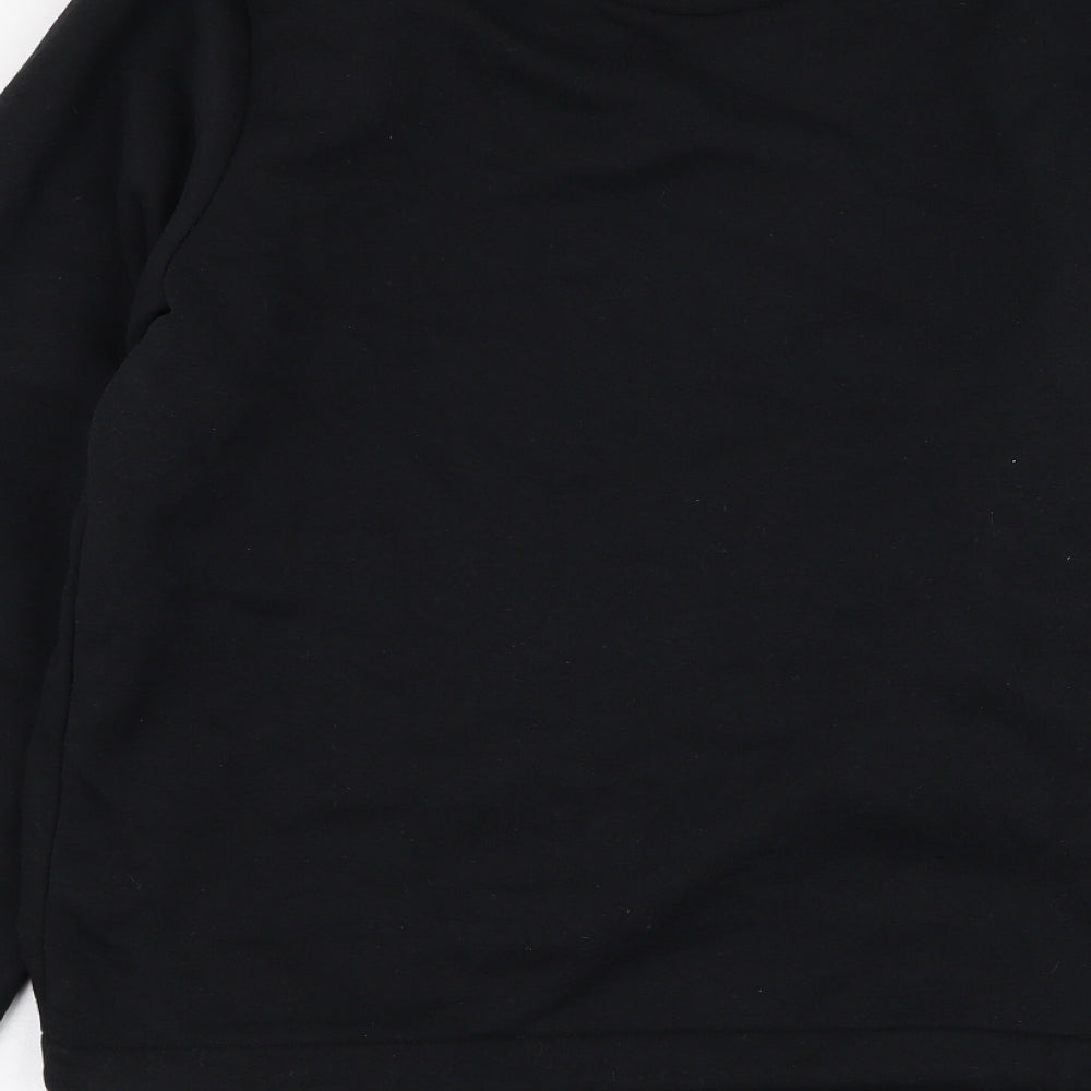 BoohooMAN Mens Black  Cotton Pullover Sweatshirt Size M