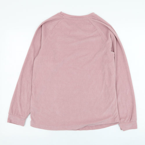 Primark Womens Pink  Polyester Pullover Sweatshirt Size 6  Pullover - Loungewear