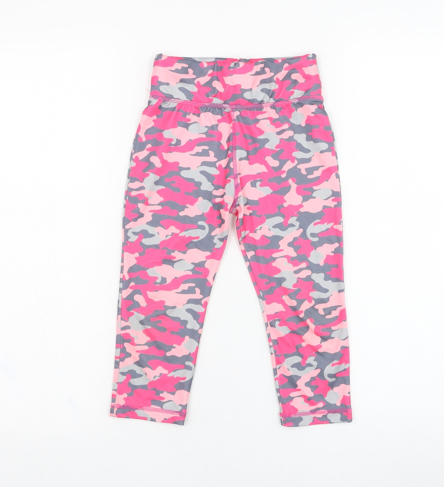Dunnes Stores Girls Pink Camouflage Polyester Jogger Trousers Size 6-7 Years  Regular Pullover - Leggings