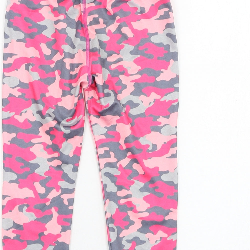 Dunnes Stores Girls Pink Camouflage Polyester Jogger Trousers Size 6-7 Years  Regular Pullover - Leggings