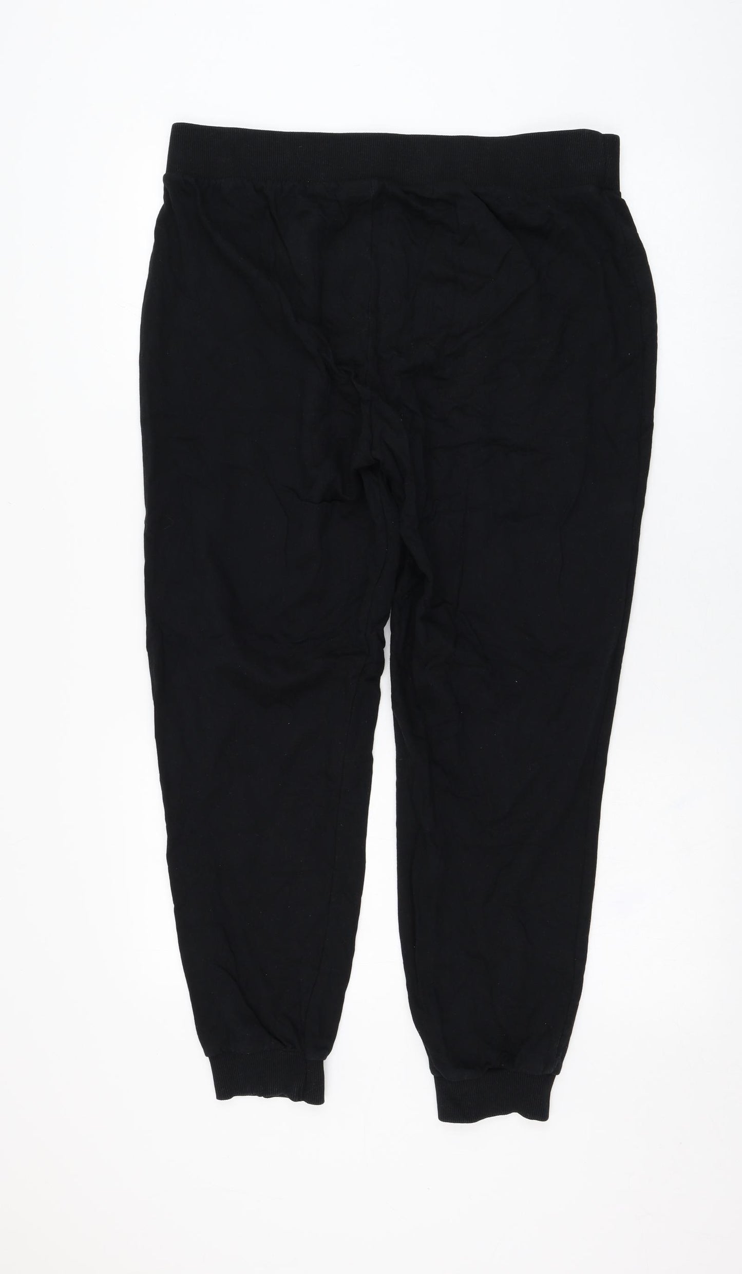 George Womens Black  Cotton Jogger Trousers Size 16 L27 in Regular  - Rolling Stones