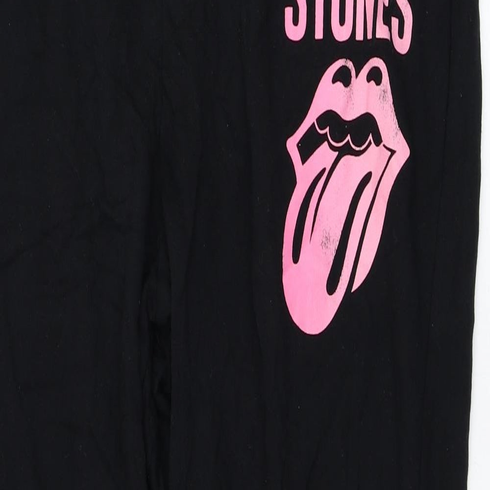 George Womens Black  Cotton Jogger Trousers Size 16 L27 in Regular  - Rolling Stones