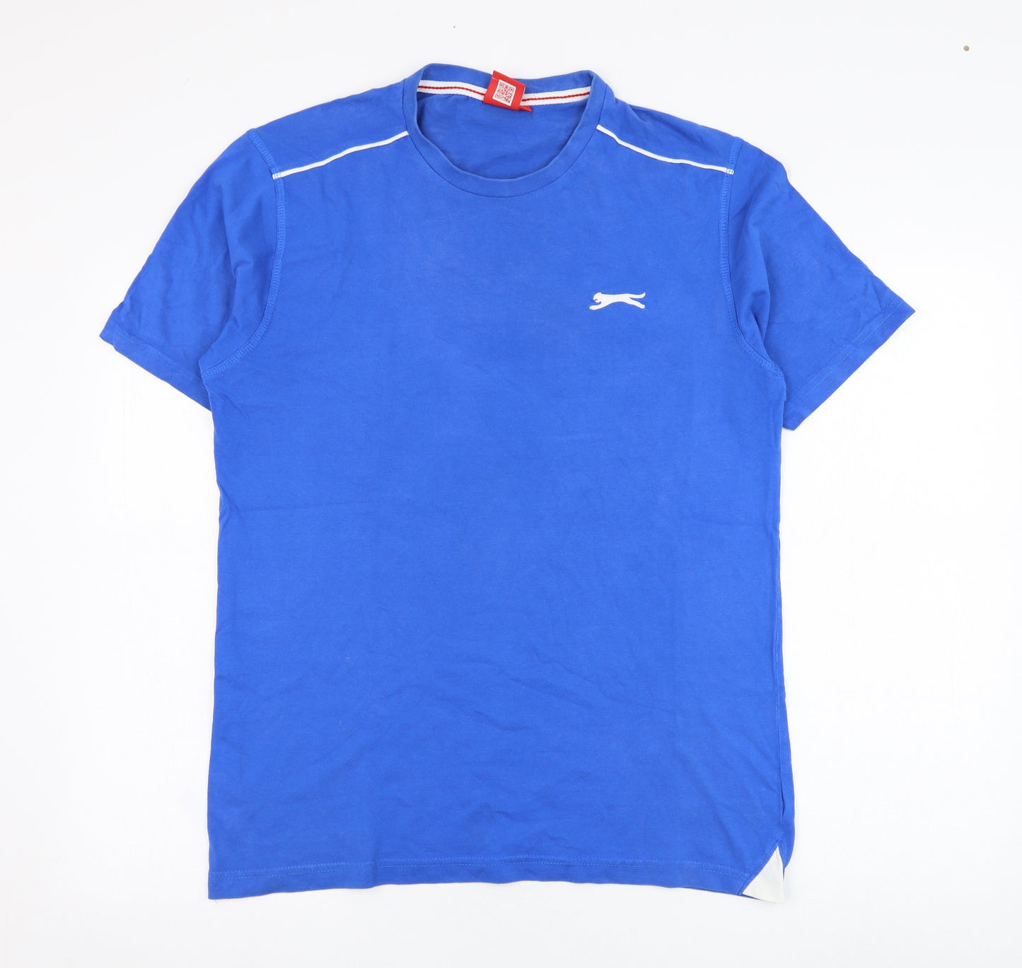 Slazenger Mens Blue  Cotton  T-Shirt Size M Round Neck