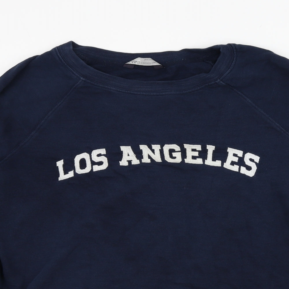Marks and Spencer Womens Blue  Cotton Pullover Sweatshirt Size 16  Pullover - Los Angeles