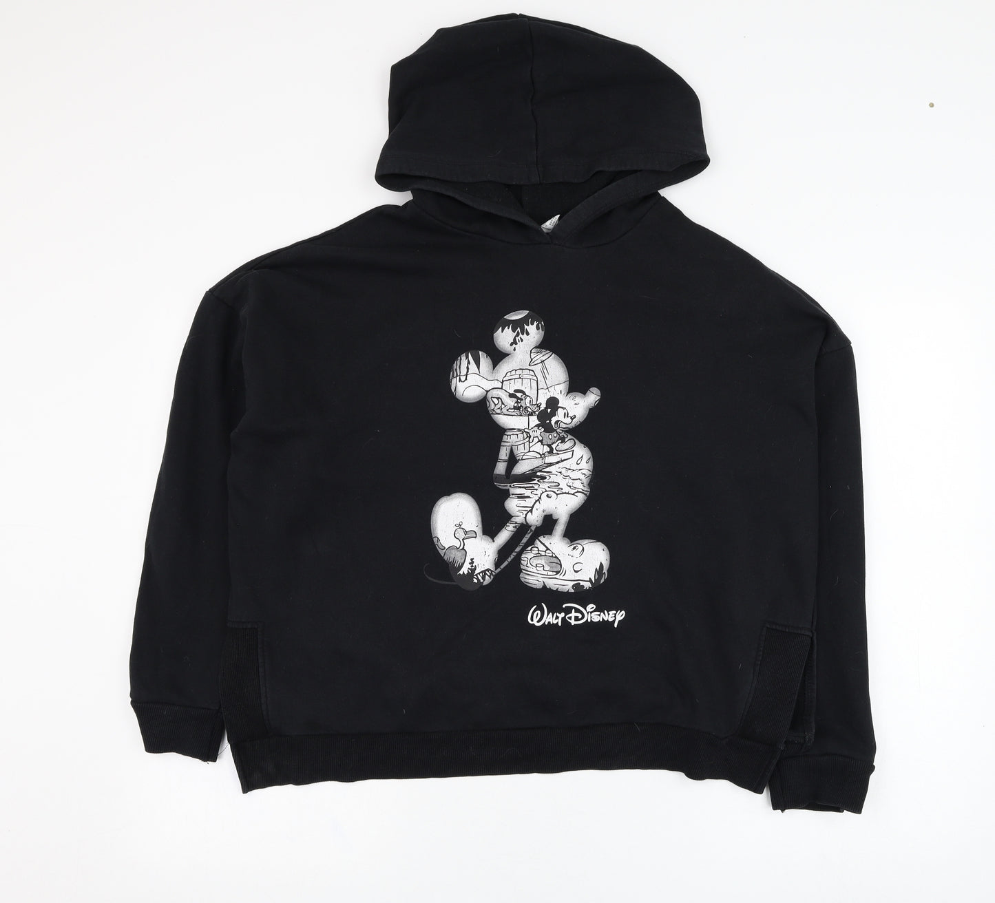 Disney Womens Black  Polyester Pullover Hoodie Size 12  Pullover - Mickey Mouse