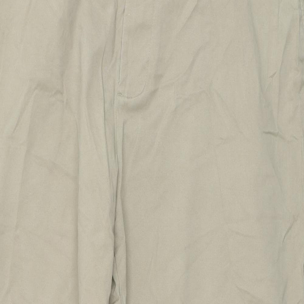 Dunnes Stores Mens Beige  Cotton Chino Trousers Size 40 in L29 in Regular Zip