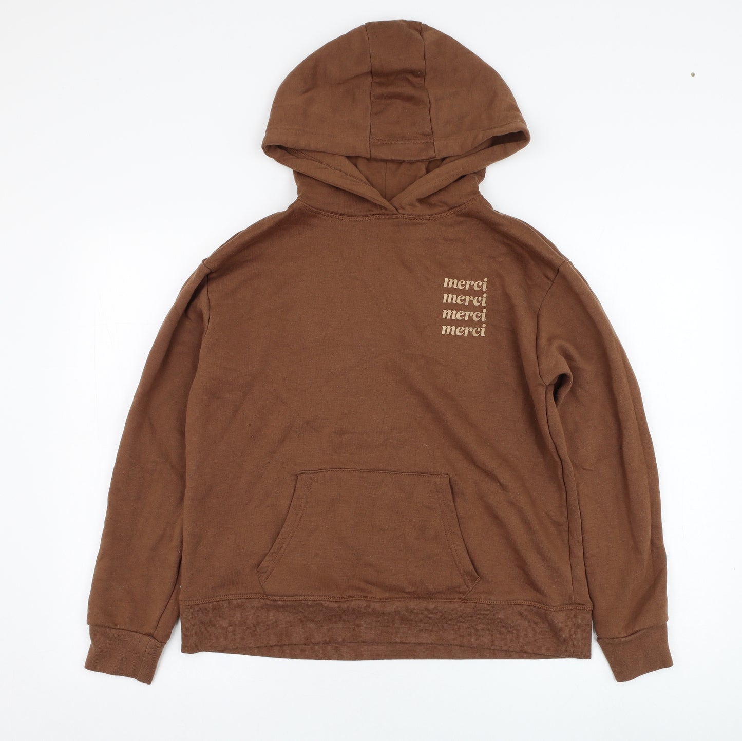 Primark Womens Brown  Polyester Pullover Hoodie Size 12  Pullover - Merci