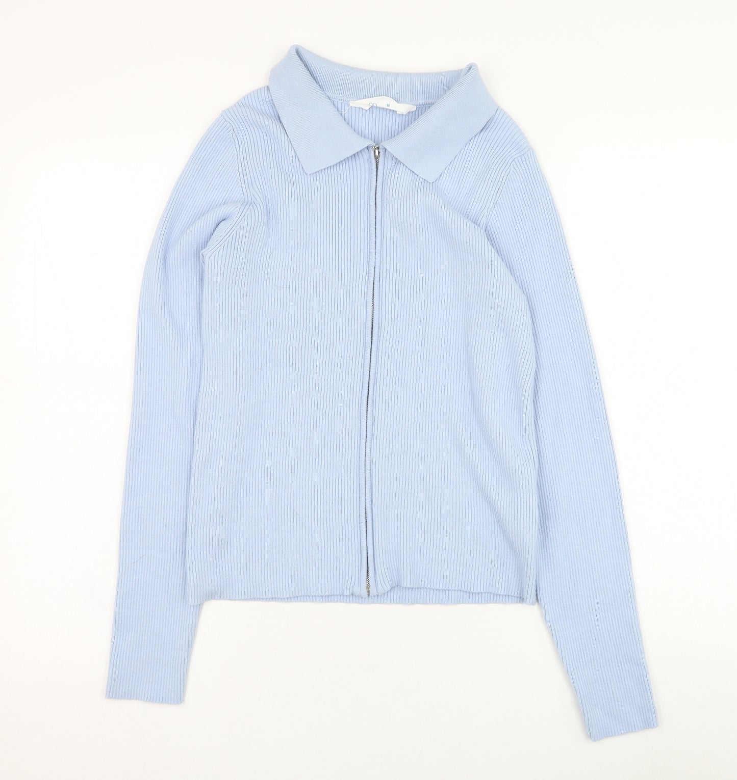 Primark Womens Blue  Viscose Full Zip Sweatshirt Size 12  Zip