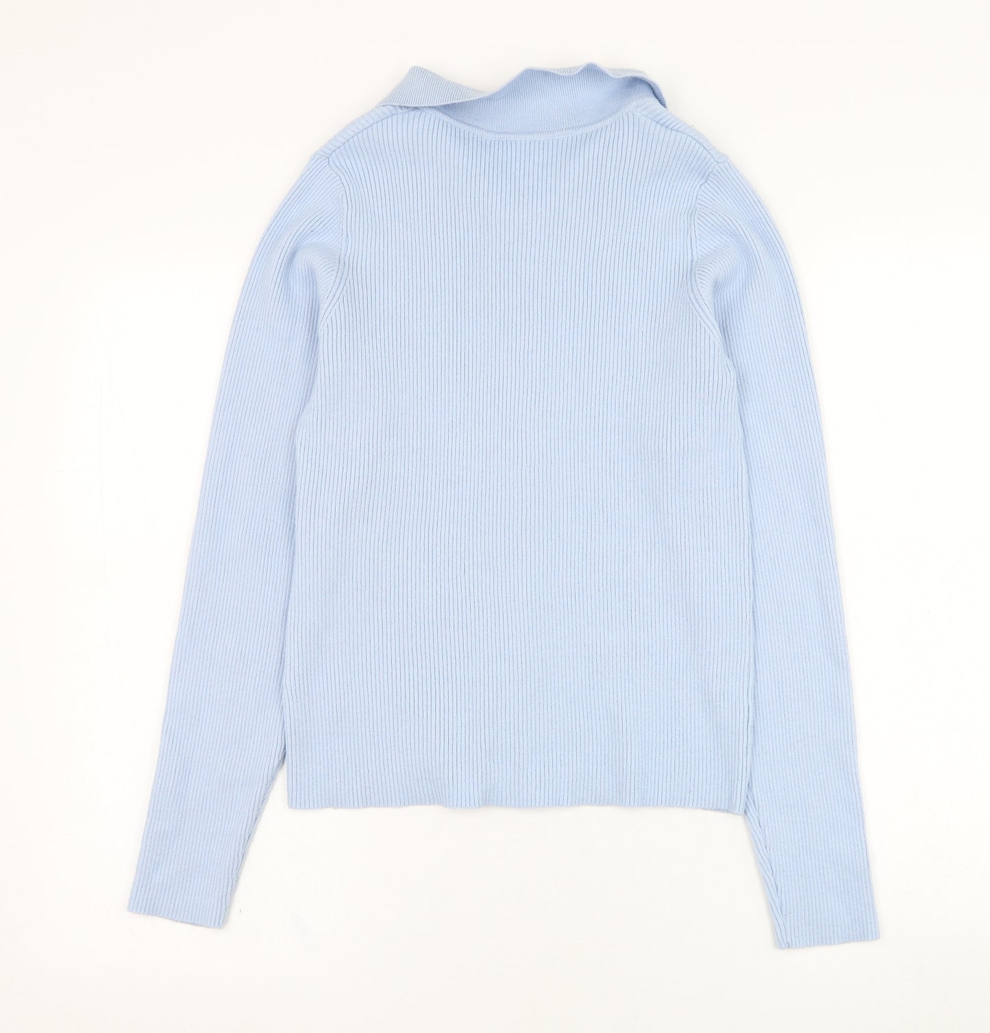 Primark Womens Blue  Viscose Full Zip Sweatshirt Size 12  Zip