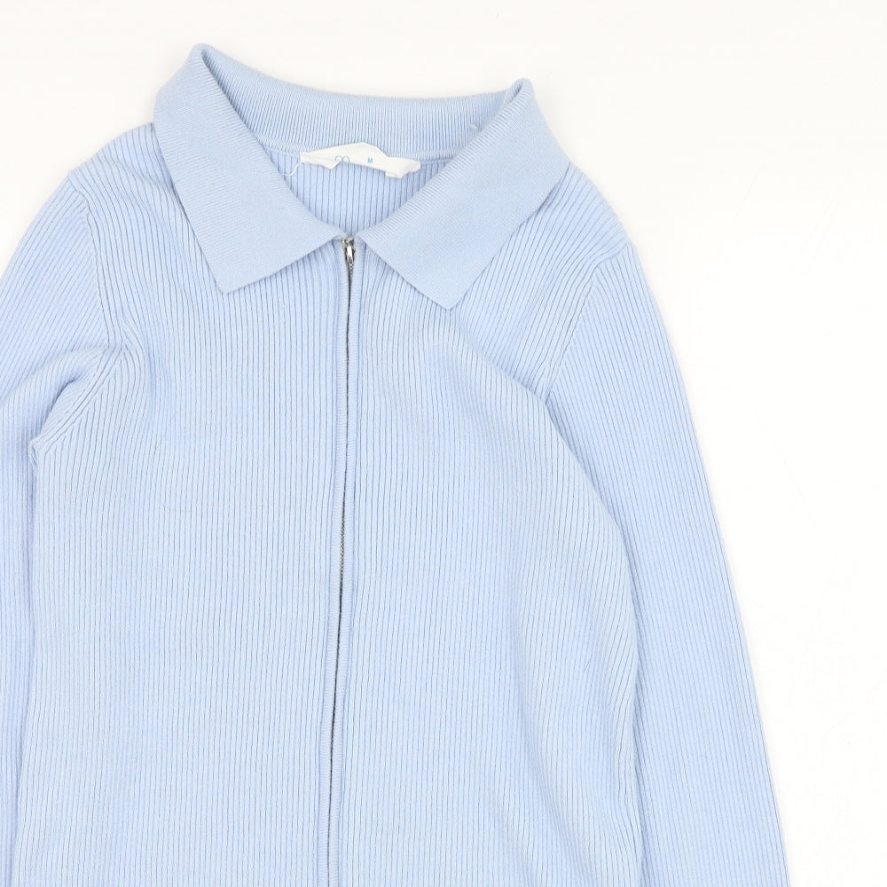 Primark Womens Blue  Viscose Full Zip Sweatshirt Size 12  Zip