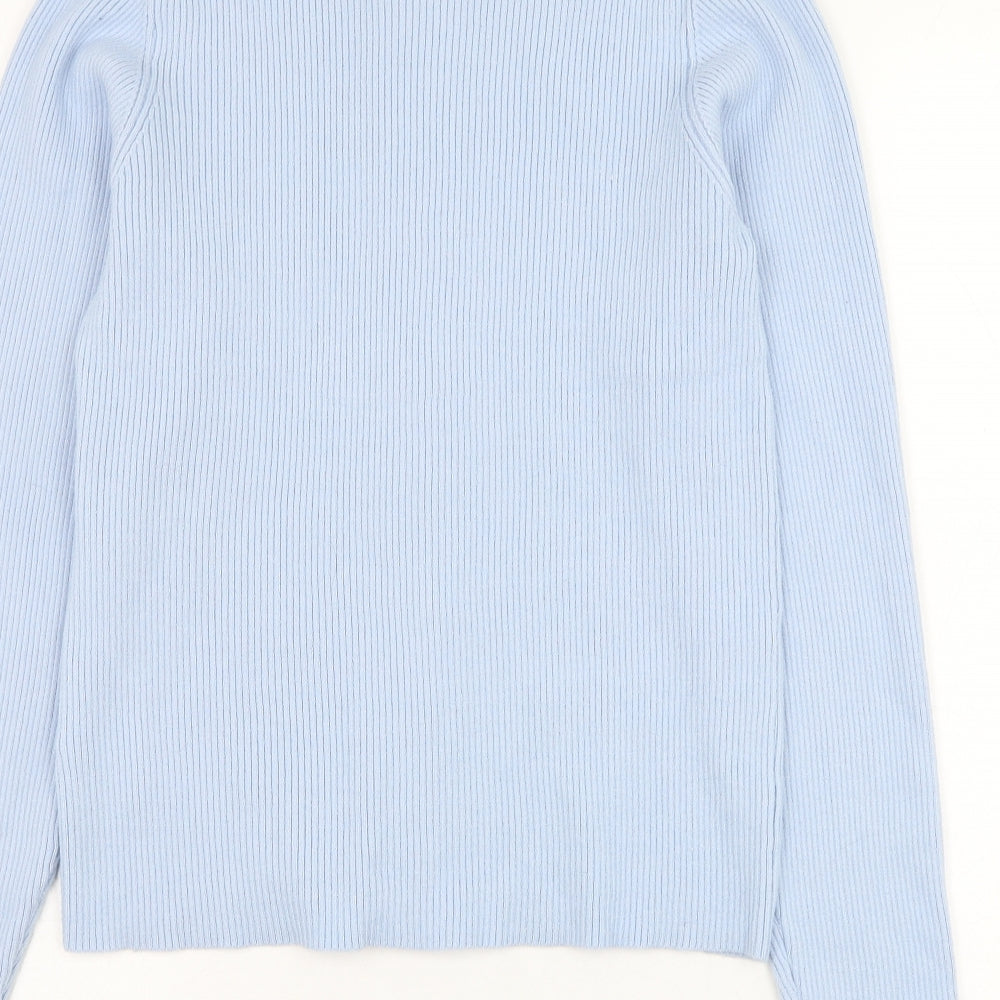 Primark Womens Blue  Viscose Full Zip Sweatshirt Size 12  Zip