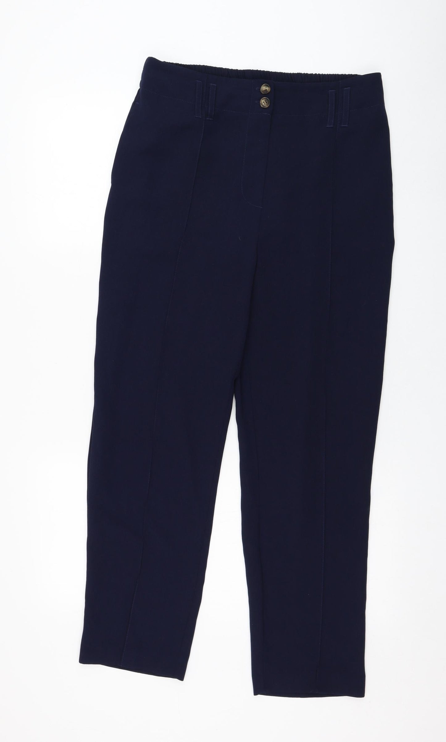 Dorothy Perkins Womens Blue  Polyester Carrot Trousers Size 12 L27 in Regular