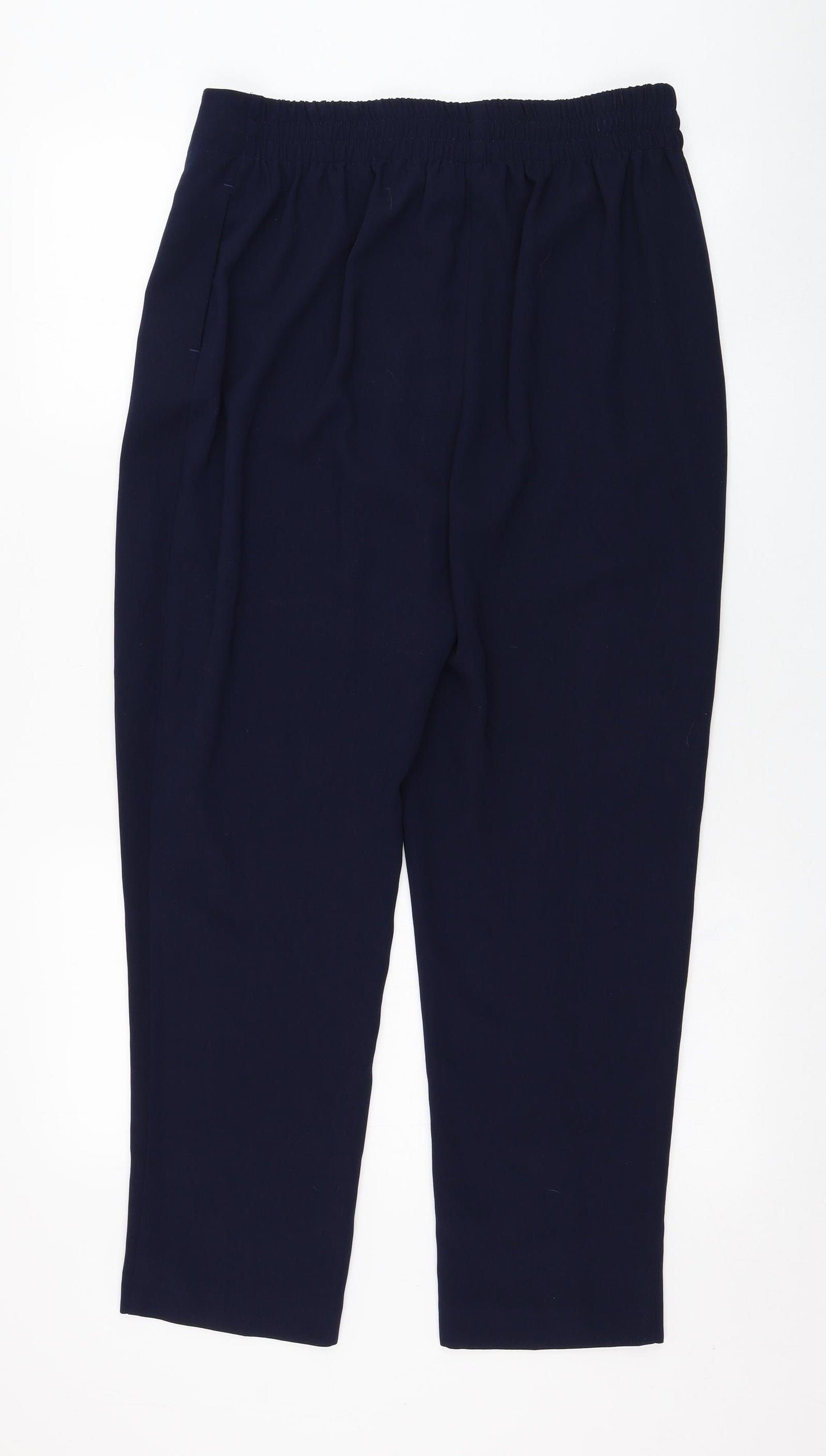 Dorothy Perkins Womens Blue  Polyester Carrot Trousers Size 12 L27 in Regular