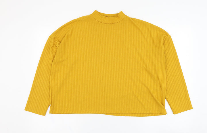 Dunnes Stores Womens Yellow  Viscose Pullover Sweatshirt Size 16  Pullover