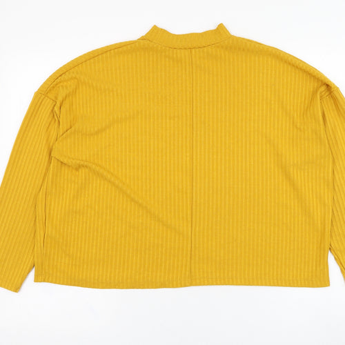 Dunnes Stores Womens Yellow  Viscose Pullover Sweatshirt Size 16  Pullover