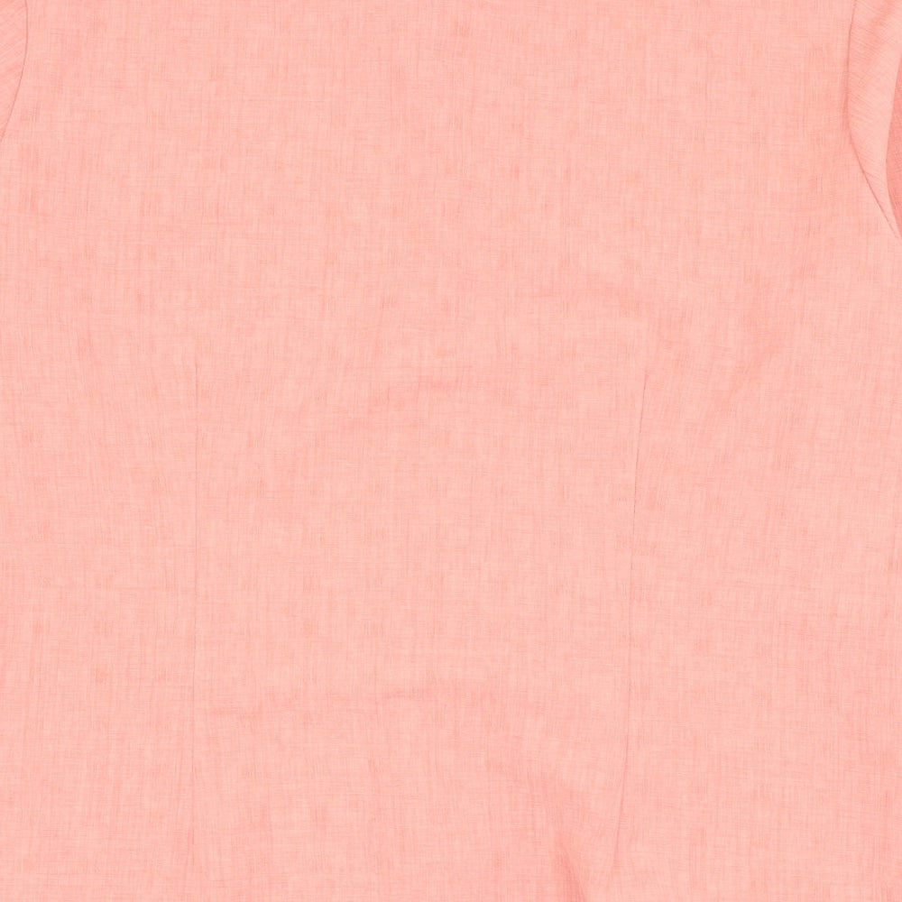 Bonmarché Womens Pink  Polyester Basic Button-Up Size 16 Collared