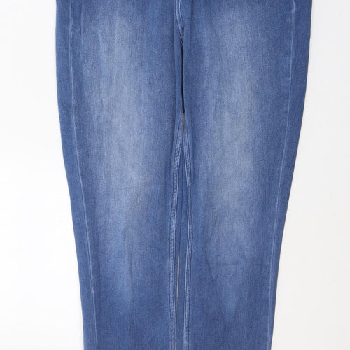 NEXT Womens Blue  Cotton Skinny Jeans Size 10 L27 in Regular Button