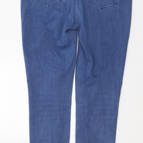 NEXT Womens Blue  Cotton Skinny Jeans Size 10 L27 in Regular Button
