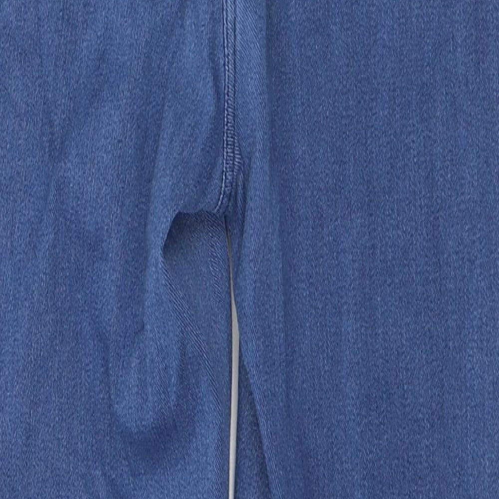 NEXT Womens Blue  Cotton Skinny Jeans Size 10 L27 in Regular Button