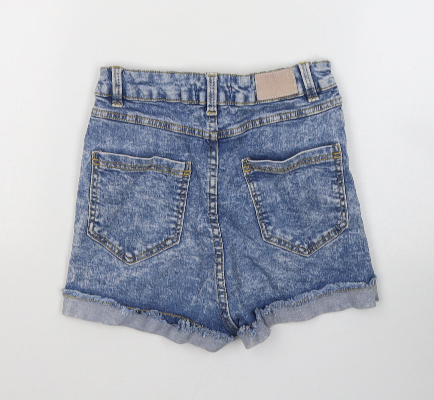 Bershka Mens Blue  Cotton  Shorts Size 60 in  Regular Button