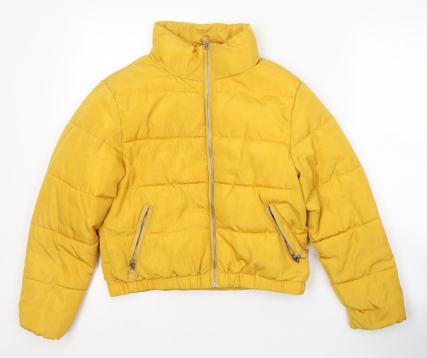 New Look Girls Yellow   Puffer Jacket Coat Size 10-11 Years  Zip