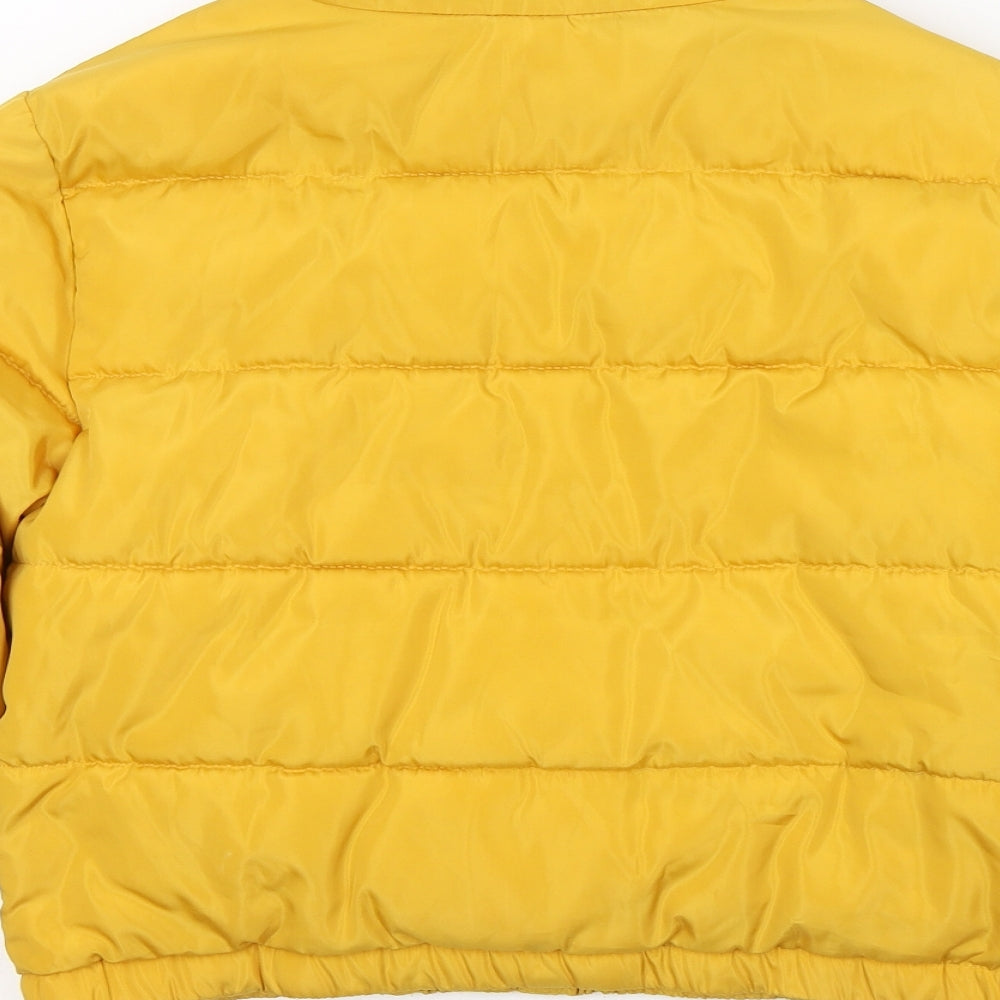 New Look Girls Yellow   Puffer Jacket Coat Size 10-11 Years  Zip