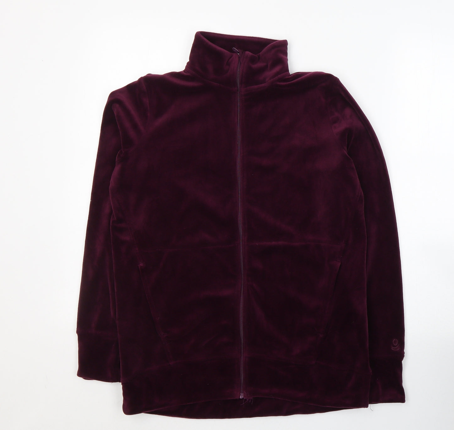 CuddleDuds Womens Purple  Polyester Full Zip Sweatshirt Size S  Zip