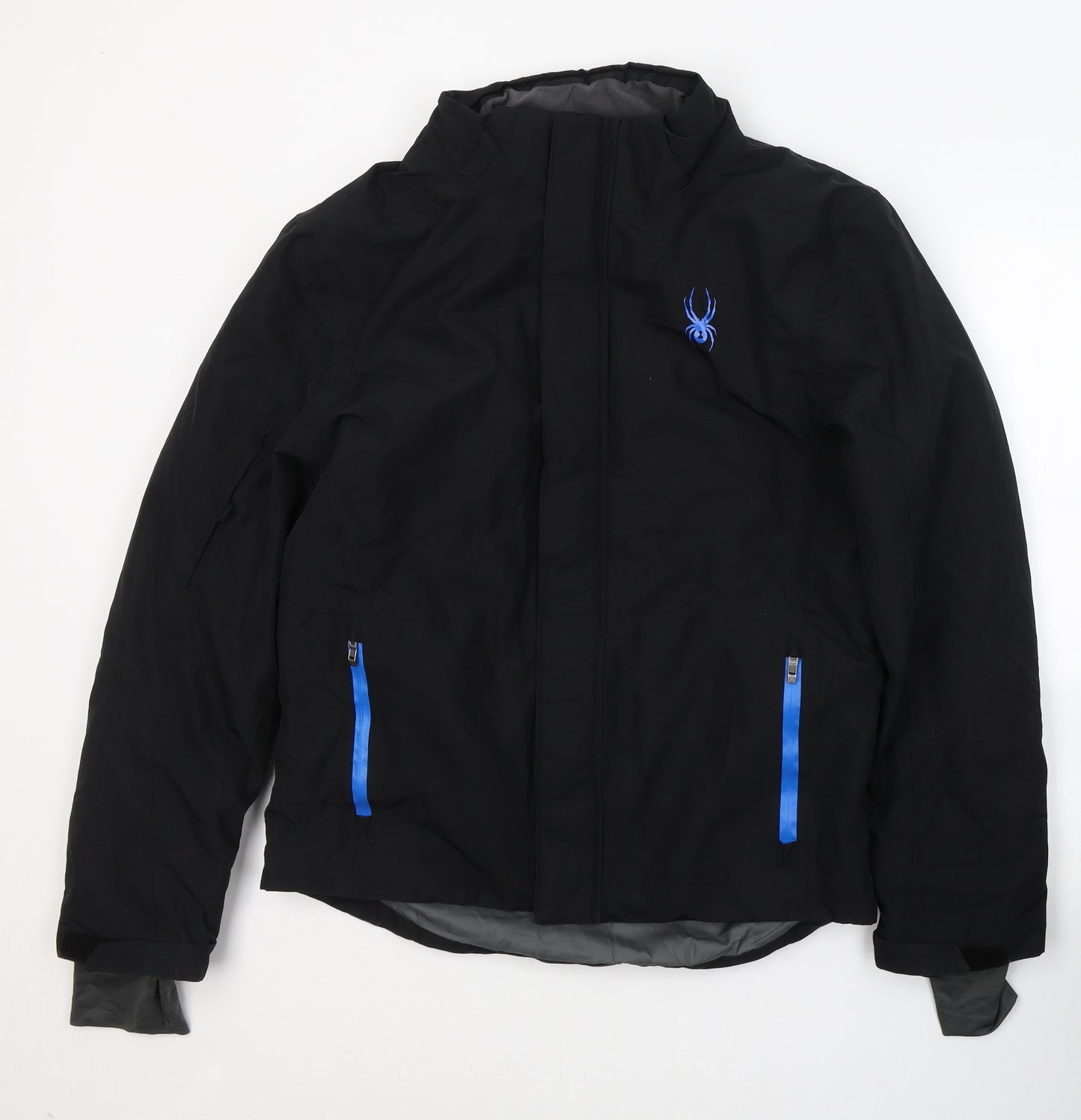 Spyder Mens Black   Windbreaker Coat Size M  Zip