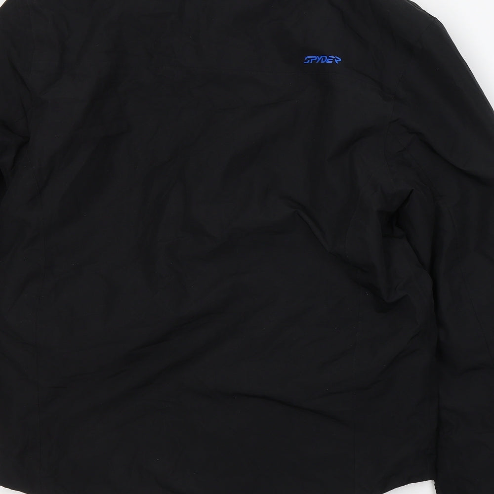 Spyder Mens Black   Windbreaker Coat Size M  Zip