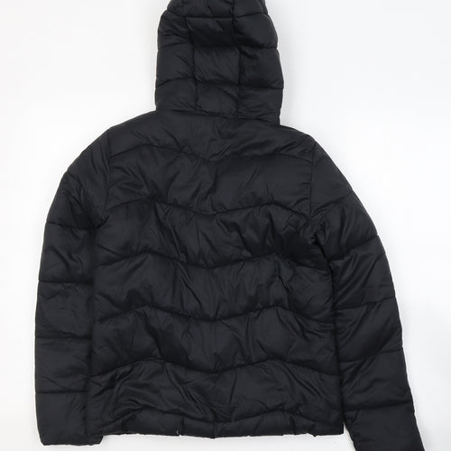 PEPPERTS Girls Black   Puffer Jacket Coat Size 11-12 Years  Zip
