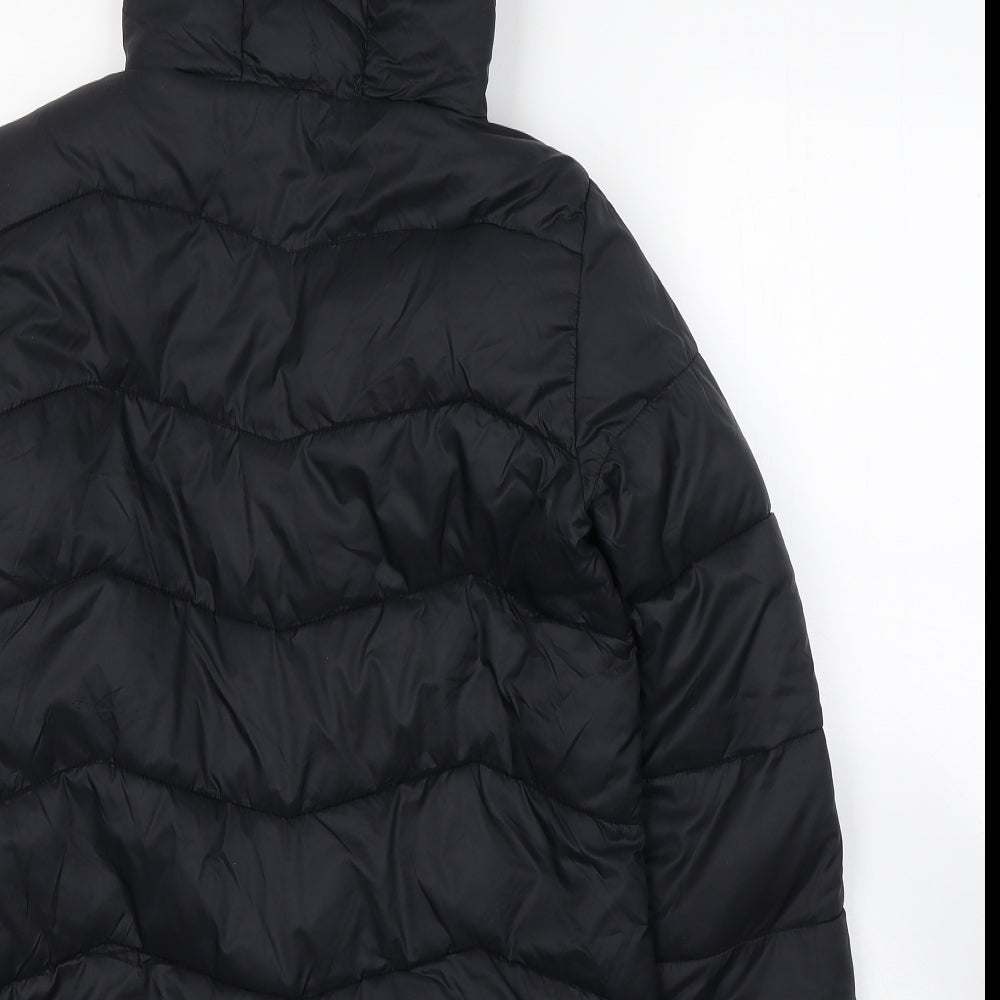 PEPPERTS Girls Black   Puffer Jacket Coat Size 11-12 Years  Zip