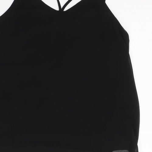Only Womens Black  Polyester Camisole Tank Size 6 Round Neck
