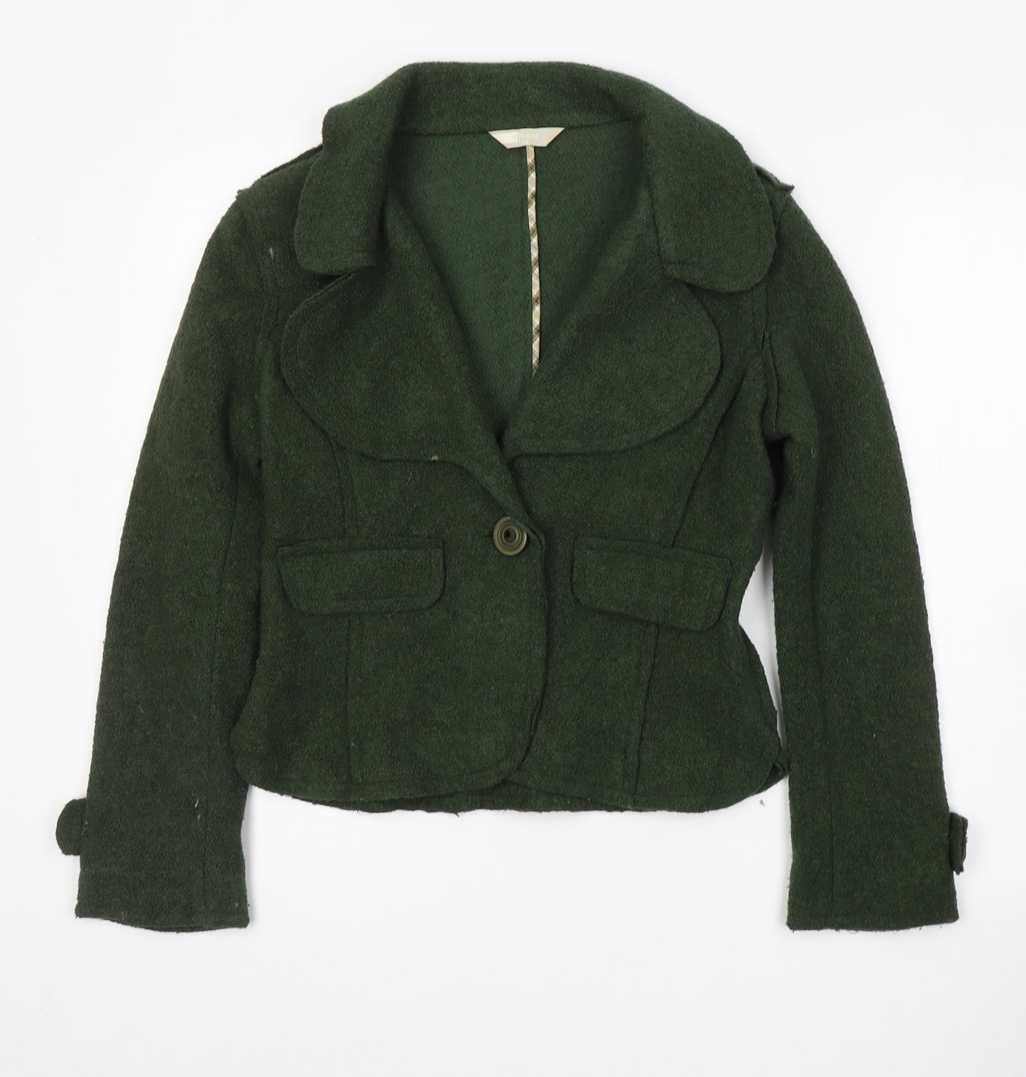 Awear Womens Green   Jacket Blazer Size 12  Button