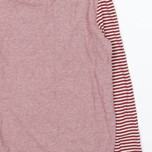 Tom Taylor Girls Red Striped Cotton Pullover Casual Size L Round Neck Pullover