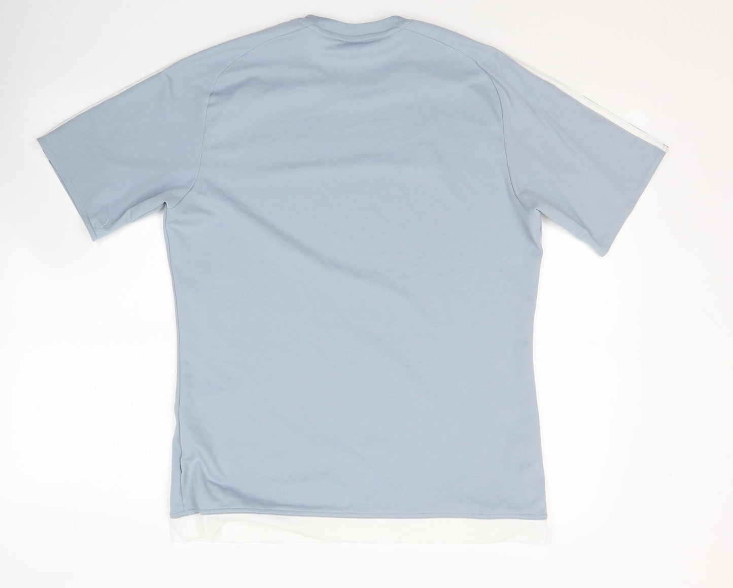 adidas Mens Blue  Polyester Basic T-Shirt Size M Round Neck Pullover