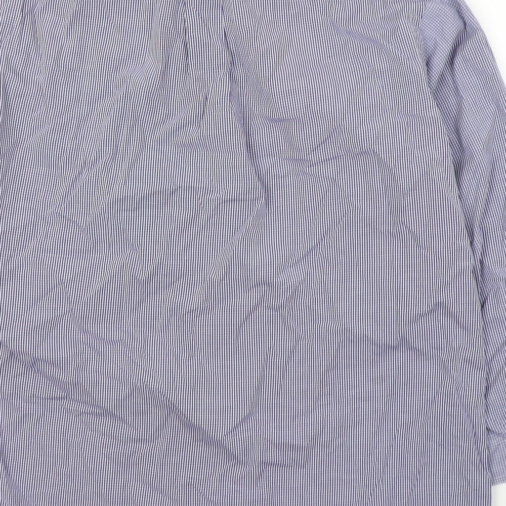 Polo Ralph Lauren Mens Blue Check Cotton  Button-Up Size 17 Collared Button
