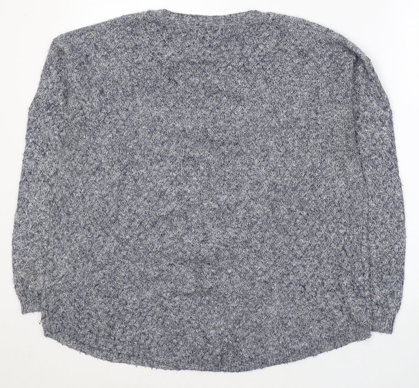 Fat Face Womens Blue Round Neck  Cotton Pullover Jumper Size 16