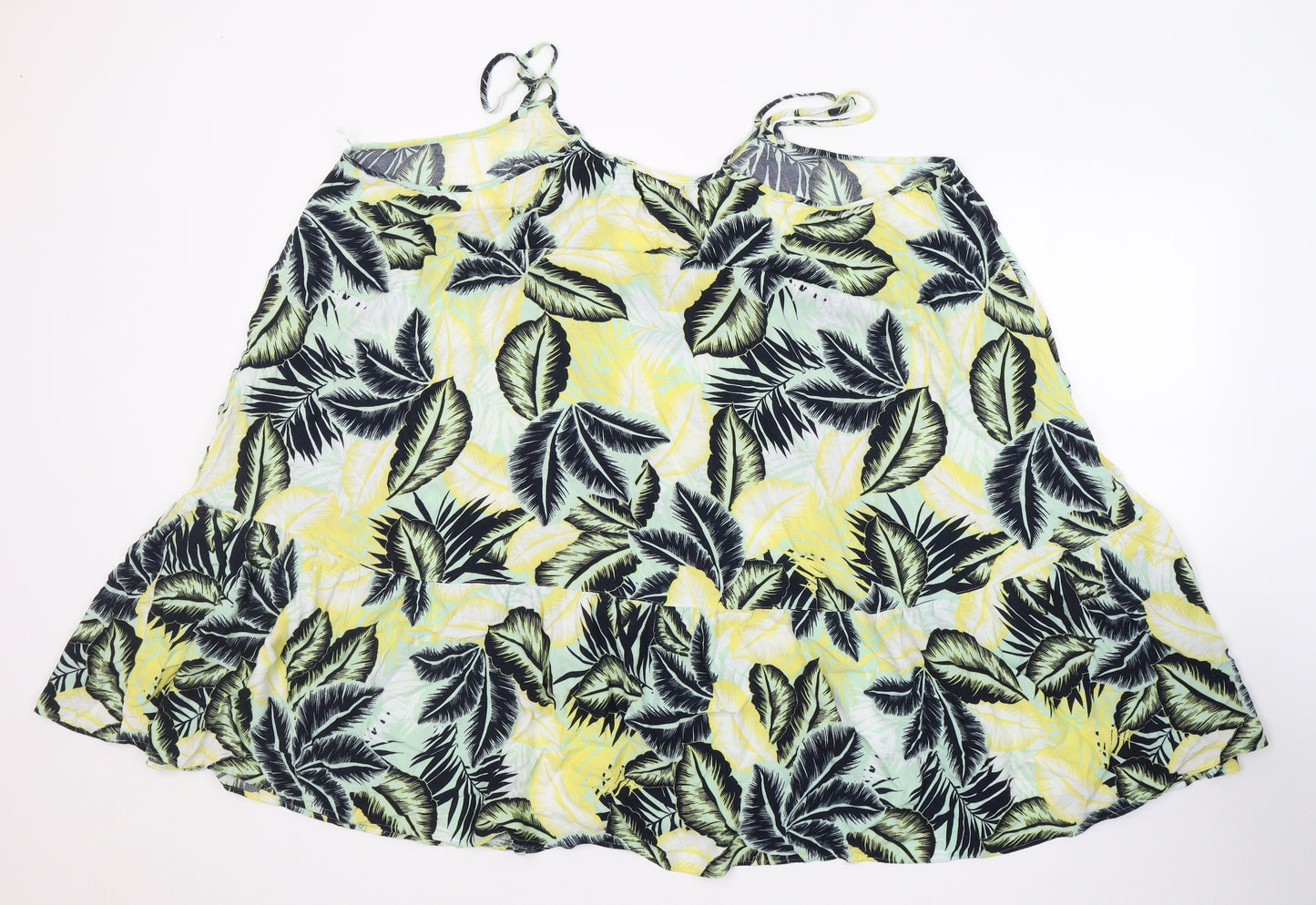 Marks and Spencer Womens Multicoloured Floral Viscose A-Line  Size 22  Round Neck Pullover
