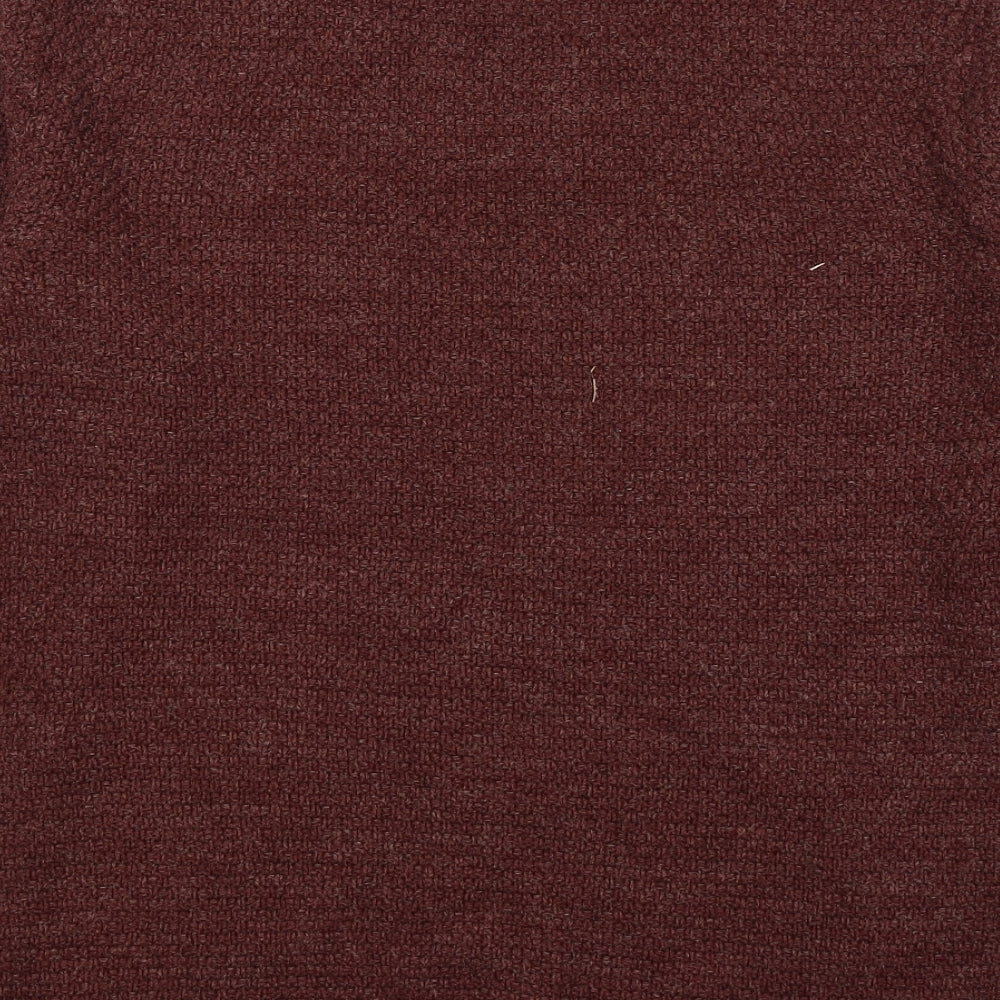 F&F Mens Red Round Neck  Acrylic Pullover Jumper Size M