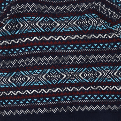 Missi London Womens Multicoloured Round Neck Plaid Acrylic Pullover Jumper Size M