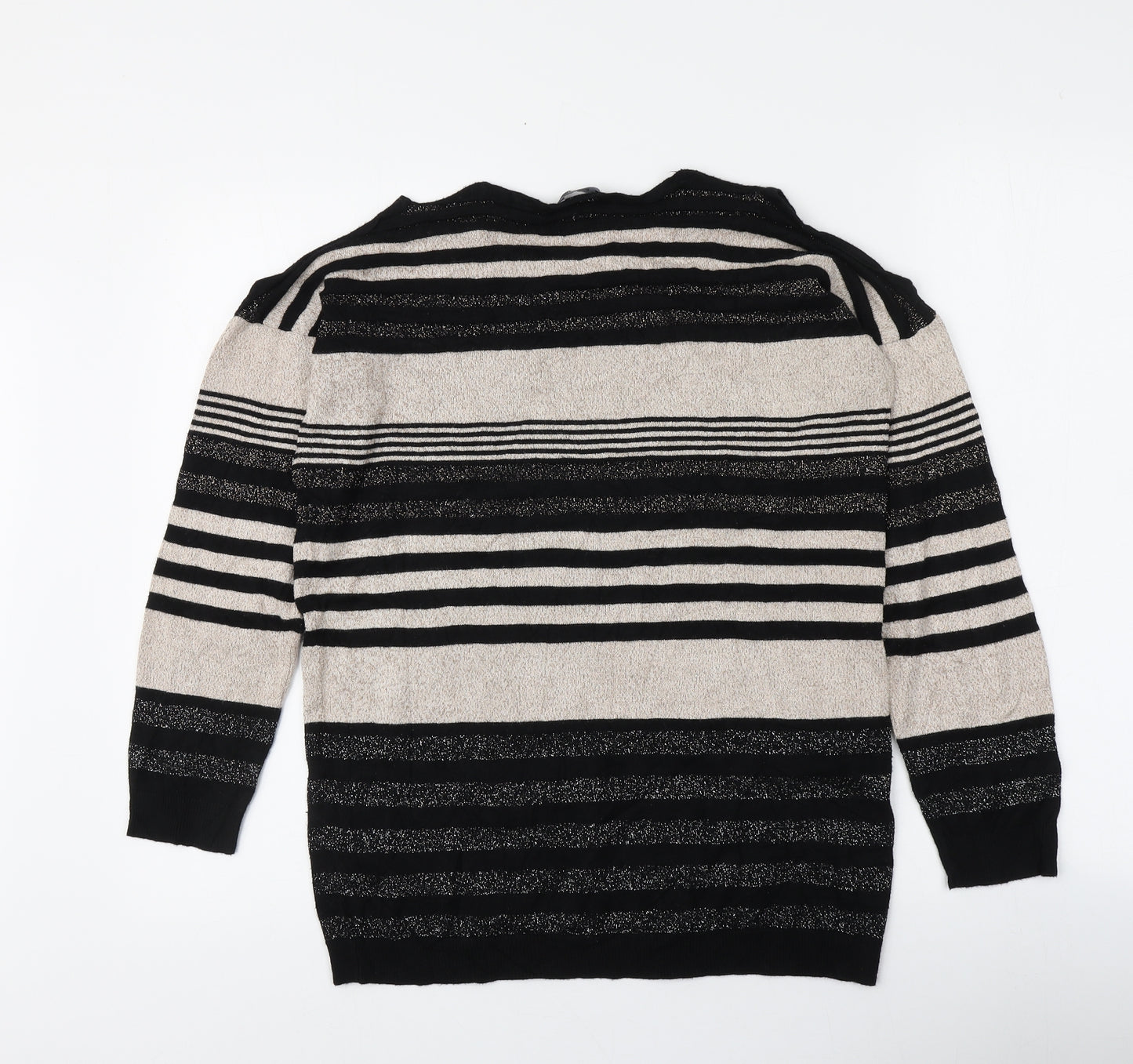 F&F Womens Multicoloured Round Neck  Viscose Pullover Jumper Size 14