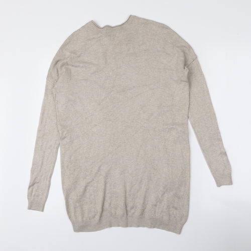 Atmosphere Womens Beige Round Neck  Viscose Pullover Jumper Size 6