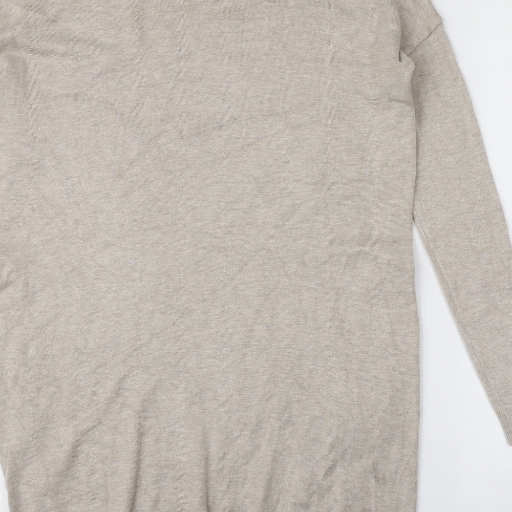 Atmosphere Womens Beige Round Neck  Viscose Pullover Jumper Size 6