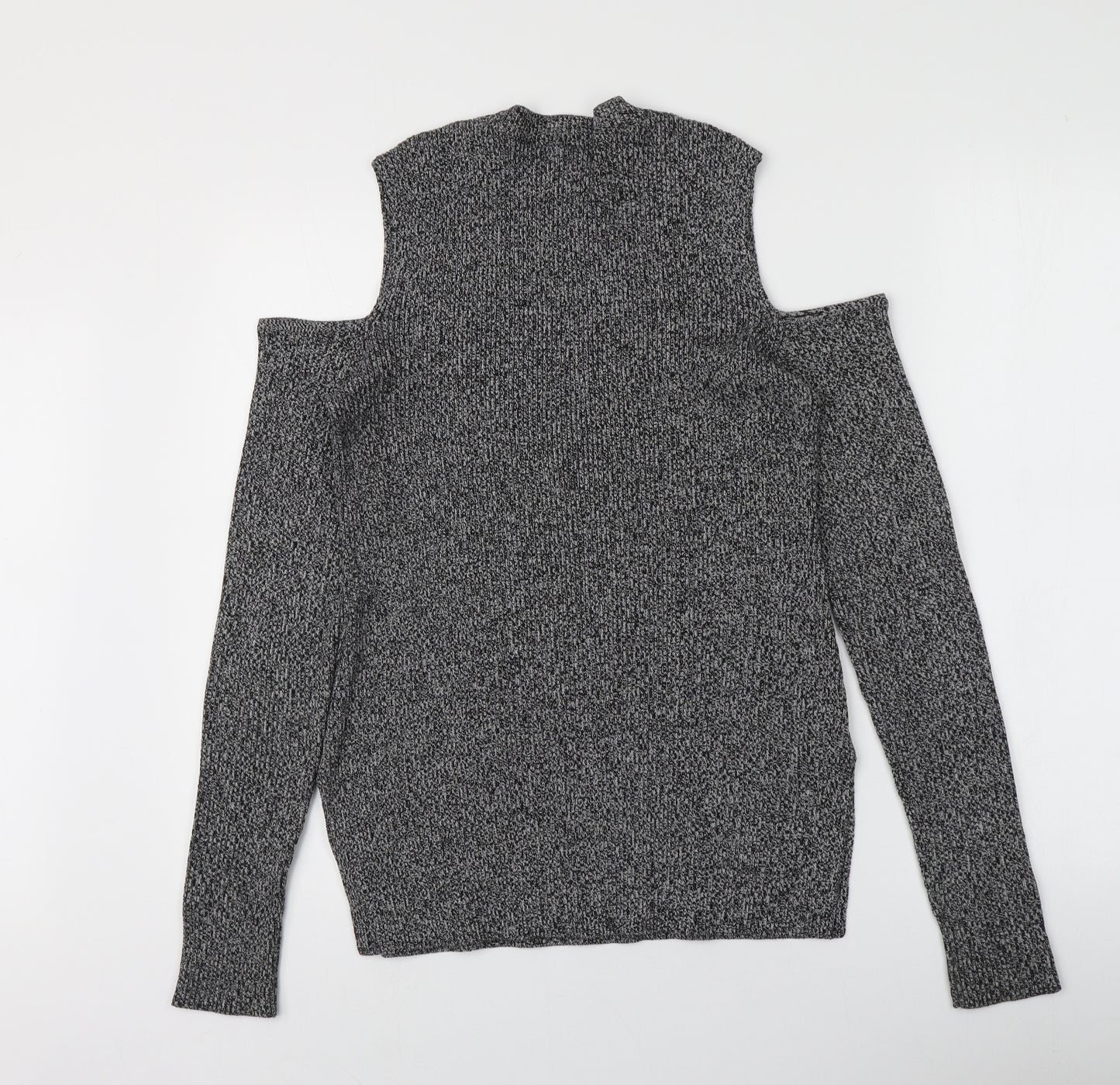 AllSaints Womens Grey Round Neck  100% Cotton Pullover Jumper Size 10
