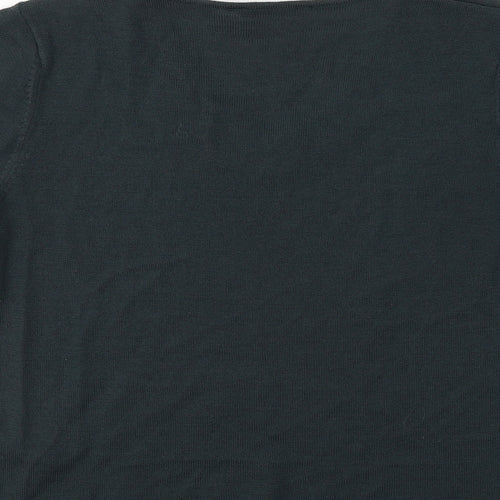 M&S Womens Green Round Neck  Acrylic Pullover Jumper Size 16