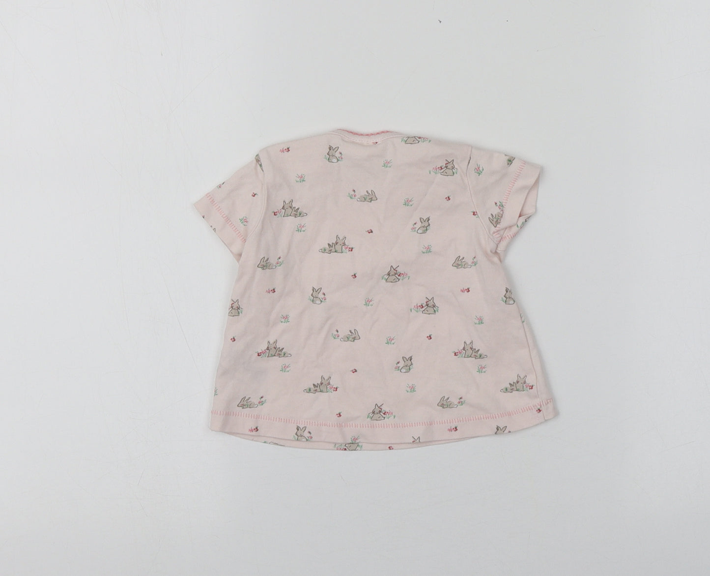 NEXT  Pink  100% Cotton Basic T-Shirt Size 0-3 Months Round Neck