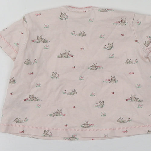 NEXT  Pink  100% Cotton Basic T-Shirt Size 0-3 Months Round Neck
