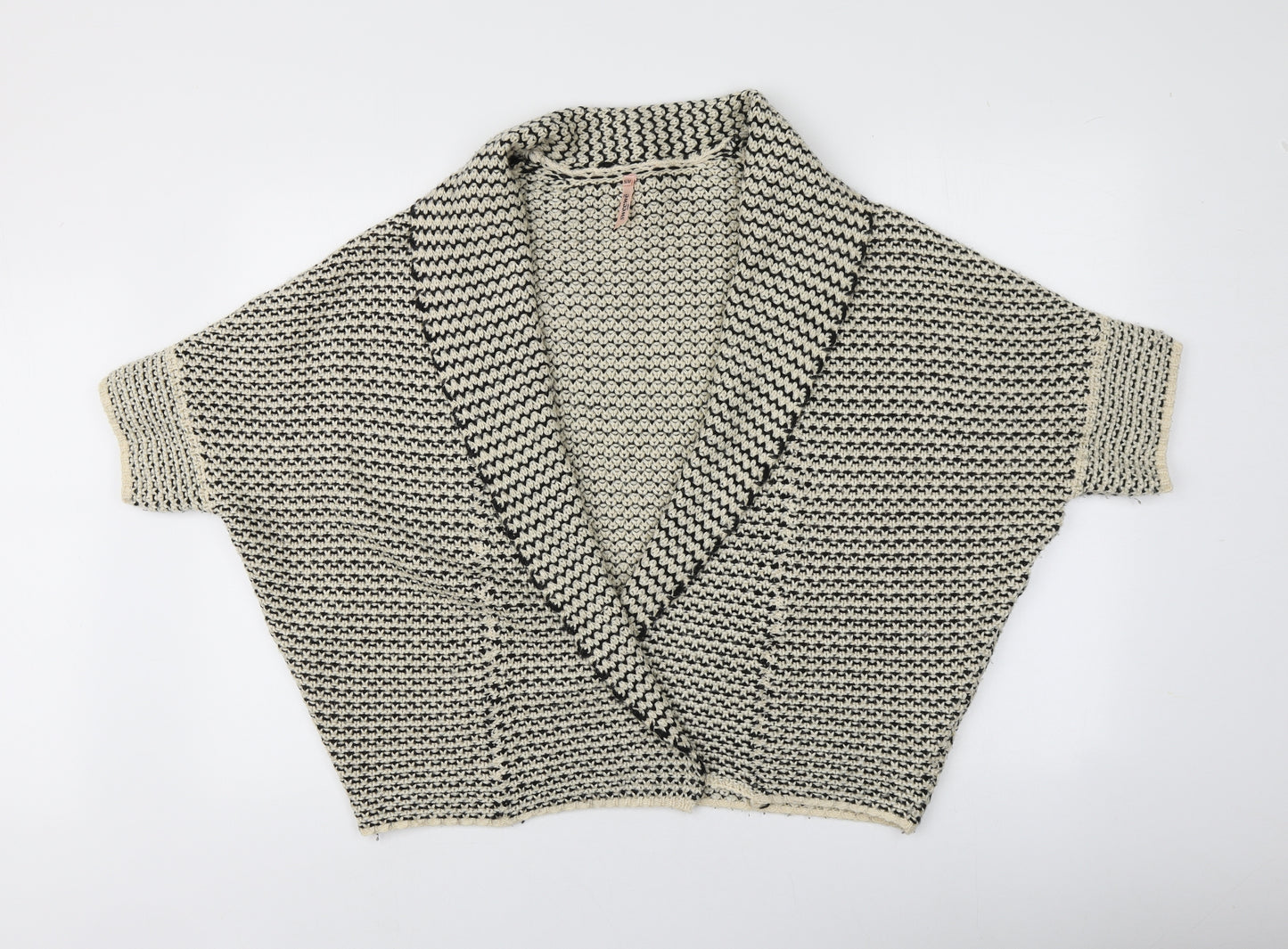 sweewe Womens Beige V-Neck  Acrylic Cardigan Jumper Size 8