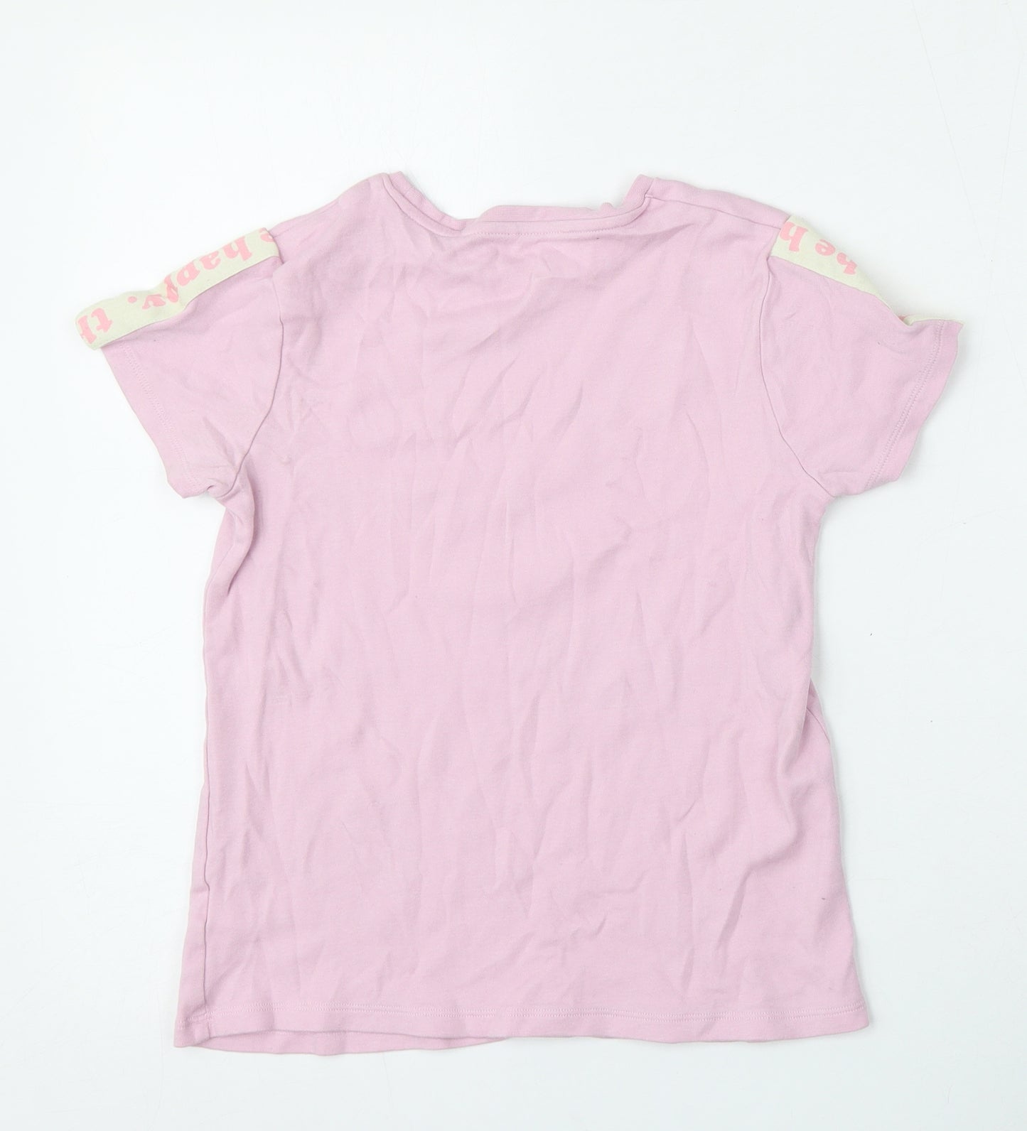 George Girls Purple  Cotton Basic T-Shirt Size 11-12 Years Round Neck