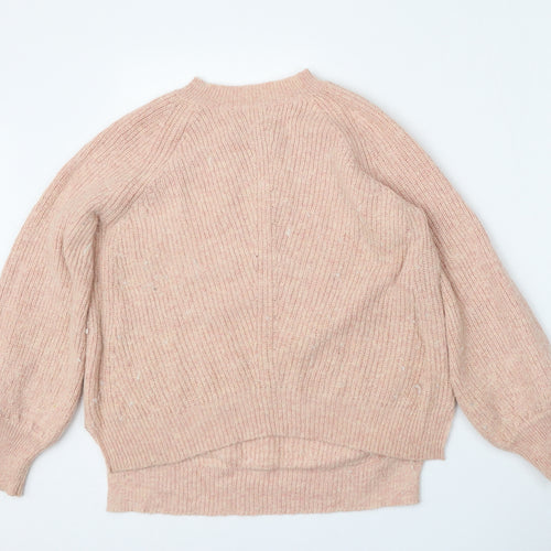 Marks and Spencer Womens Pink Round Neck  Polyamide Pullover Jumper Size S